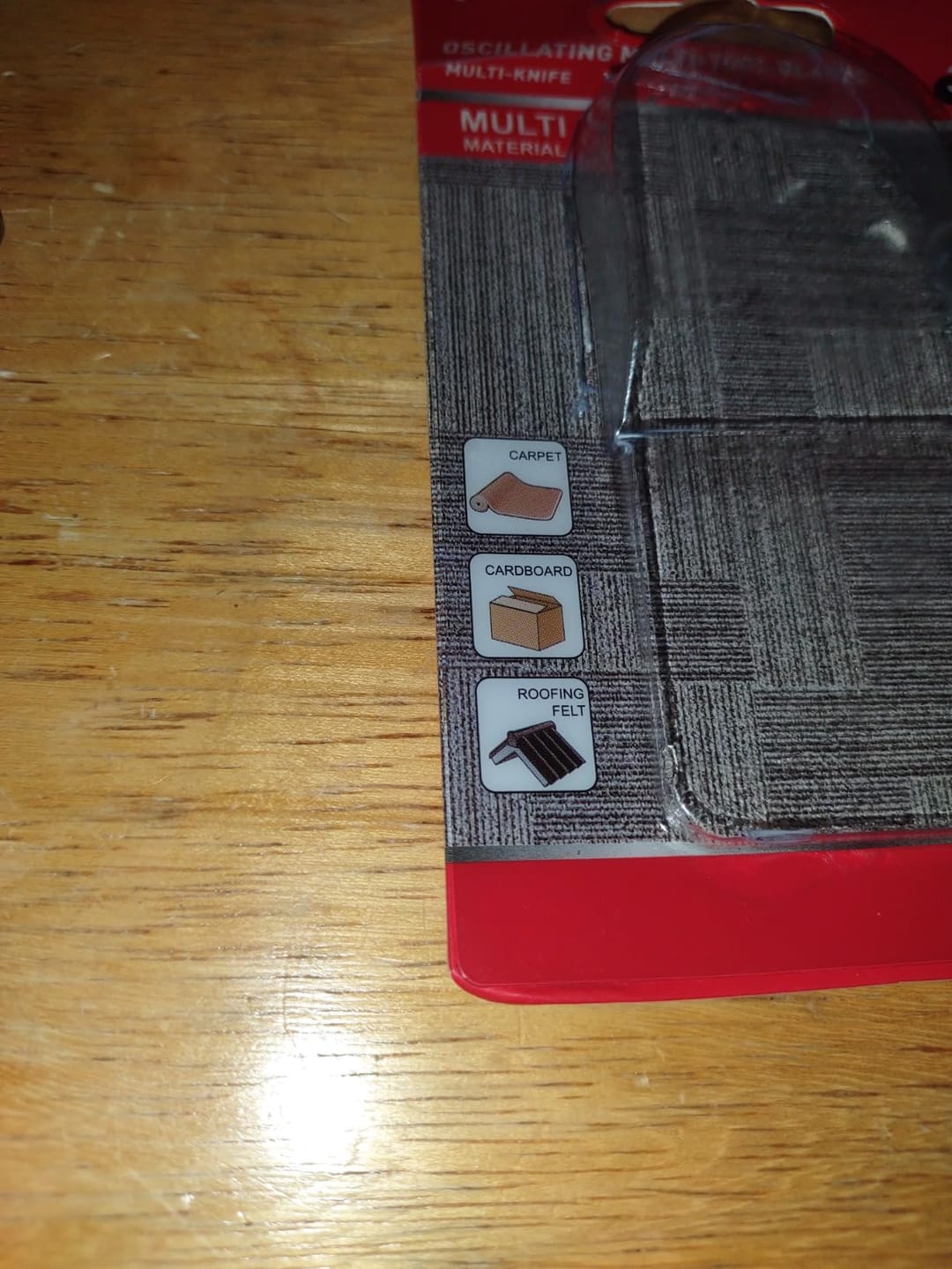 Customer photo review of Oscillating Multi tool Hook Knife Blade for Cutting Soft Materials Roofing Shingles, PVC Carpet and Cardboard