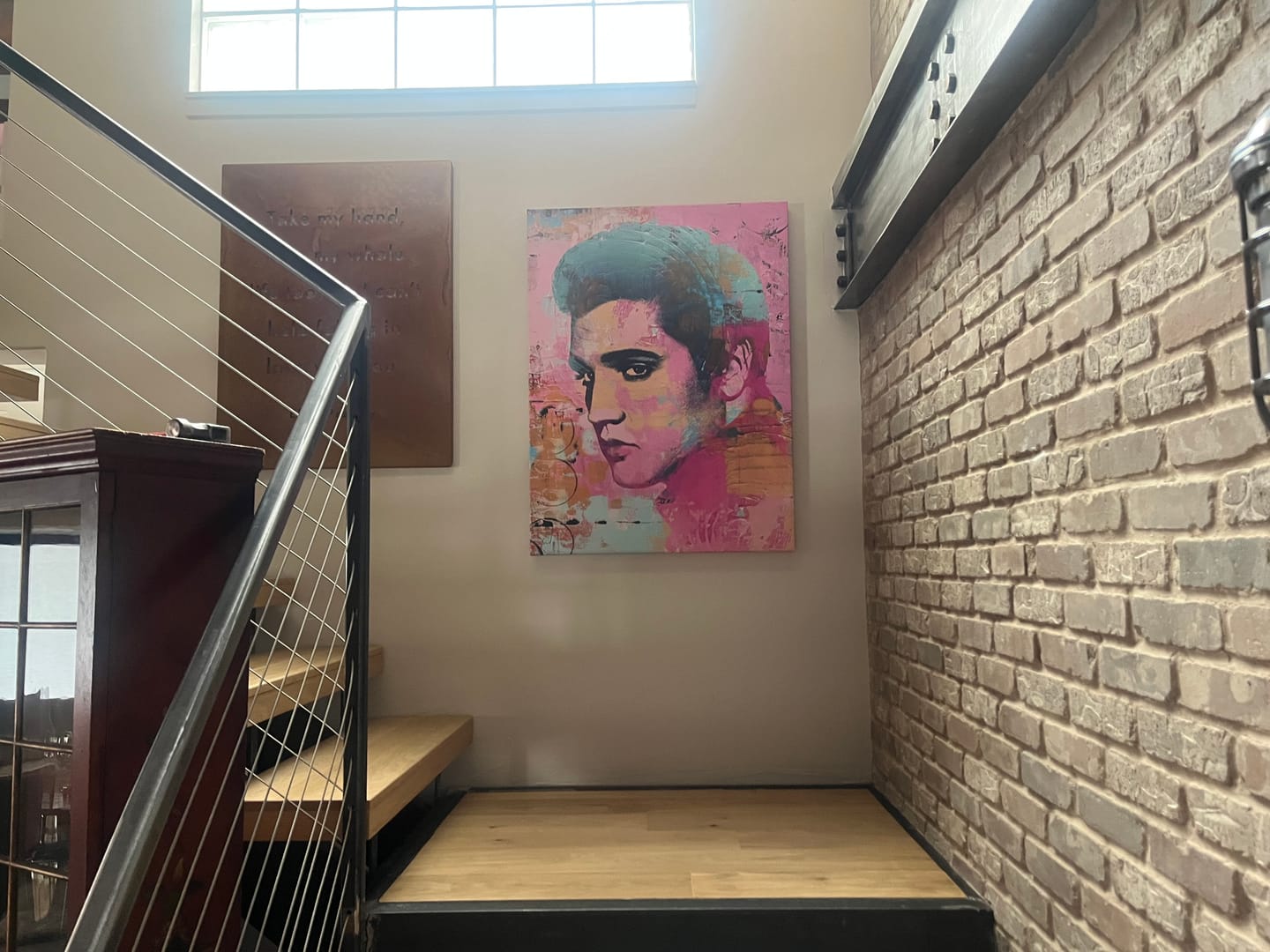 Customer photo review of Elvis Pink Wall Art