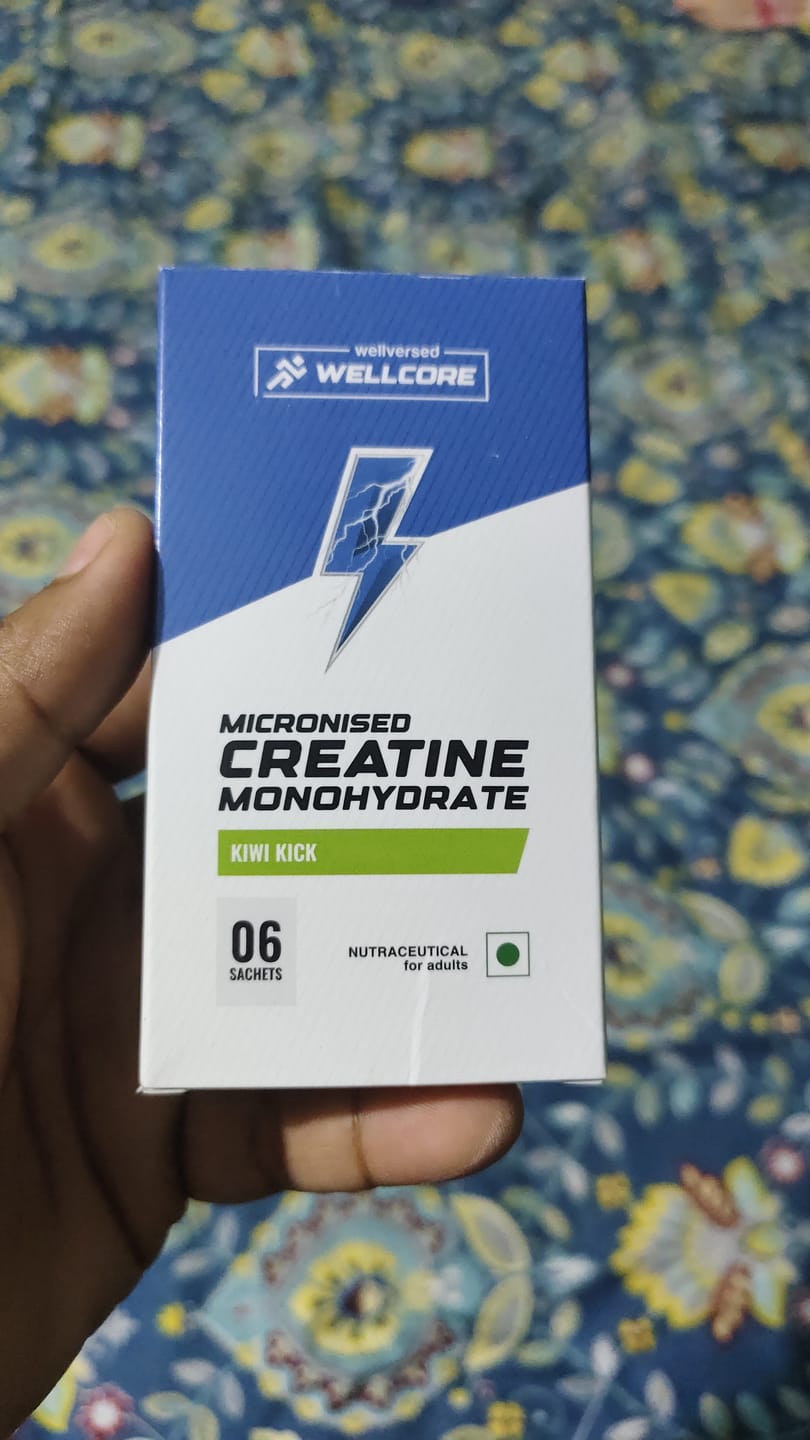 Customer photo review of Wellcore - Pure Micronised Creatine Monohydrate | Kiwi Kick (6 Sachets)