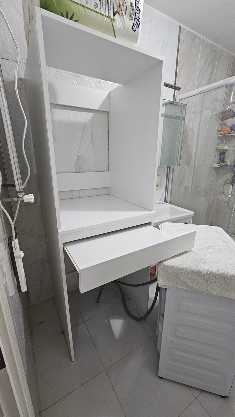 Customer photo review of Rani KD113 Çamaşır Ve Kurutma Makinesi Dolabı Çekmeceli Banyo Dolabı Beyaz