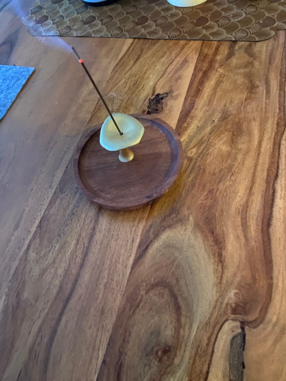 Customer photo review of Mushroom Incense Burner - Gold