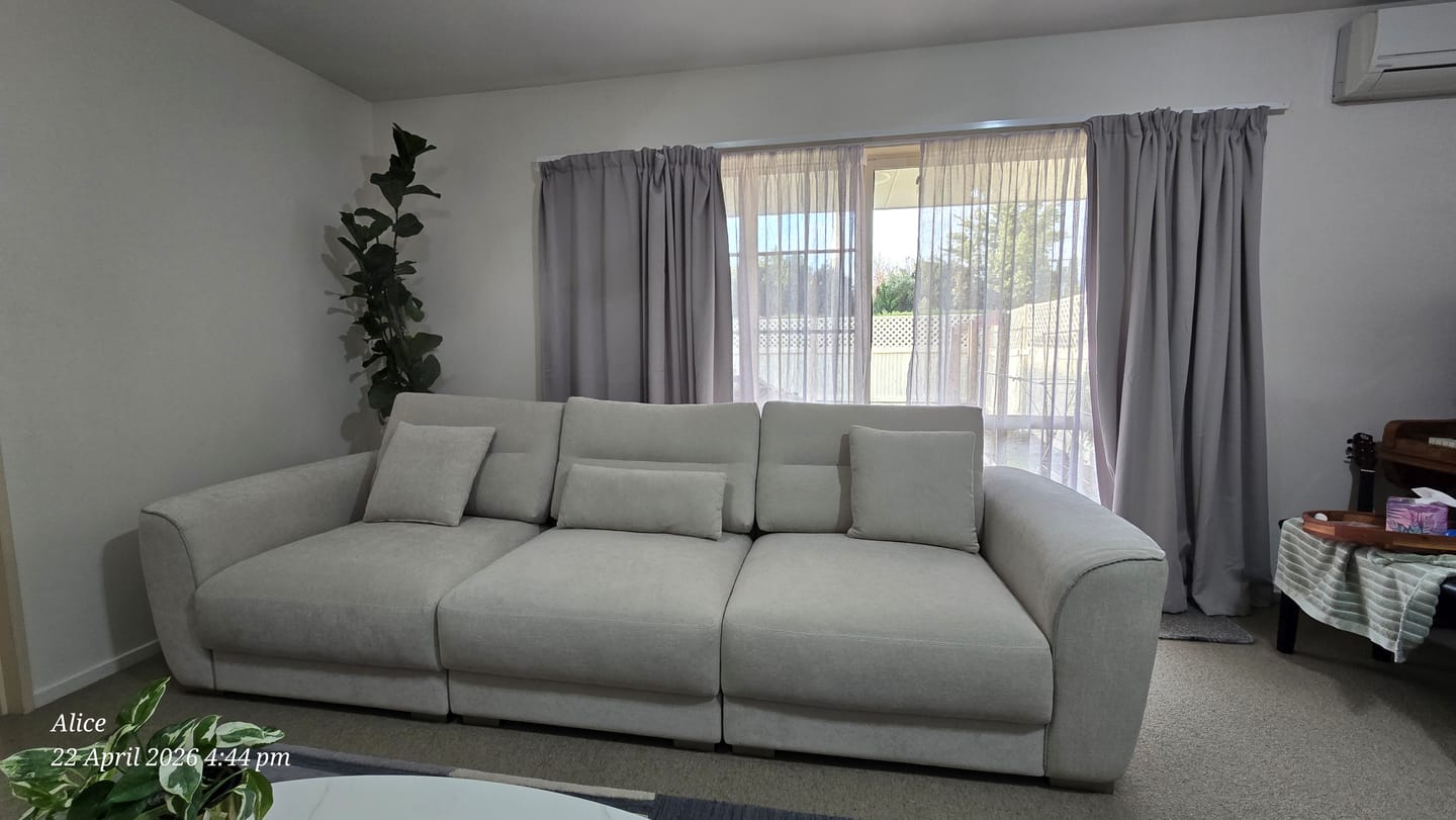 Customer photo review of Lesi Fabric Sofa,3 Seater