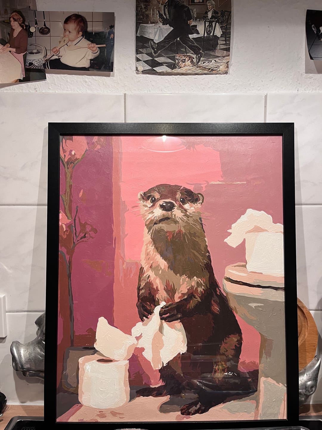 Customer photo review of Malen nach Zahlen - Otter auf der Toilette
