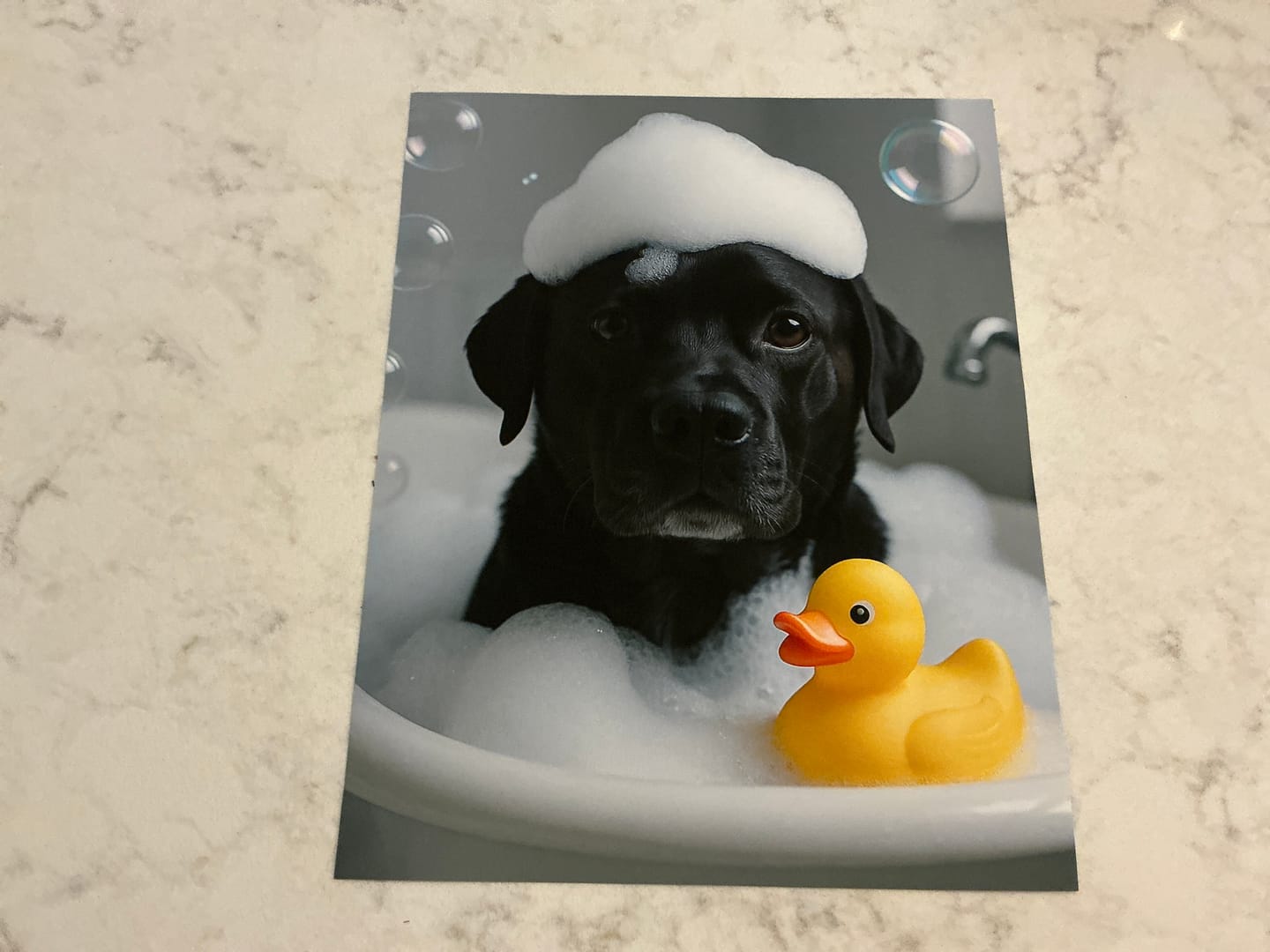 Customer photo review of Bath Time - Personalized Poster