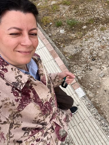 Customer photo review of Σετ Floral τζάκετ και παντελόνι Lumina