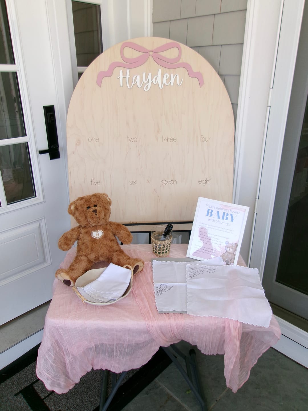 Customer photo review of Snowy Blessing Bear® Baby Shower Bundle