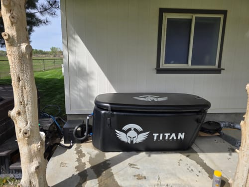 Customer photo review of Black Triumph XL Cold Plunge Tub + Chiller Bundle