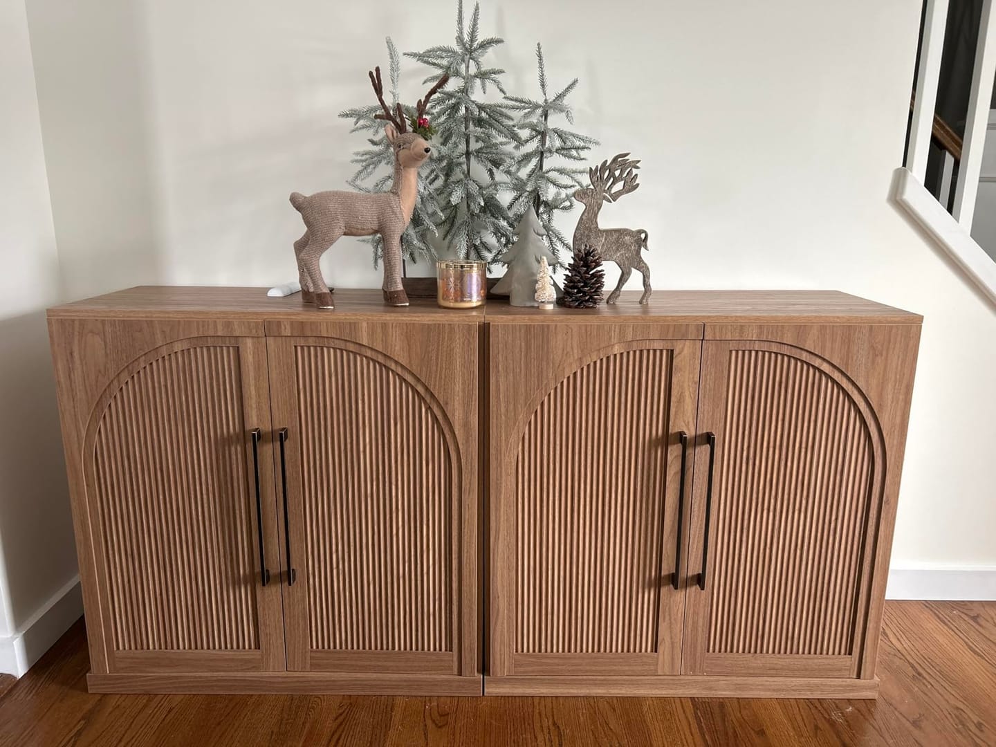 Customer photo review of Jagger Double-Arc Wood Doors Modular Sideboards (Set of 2)