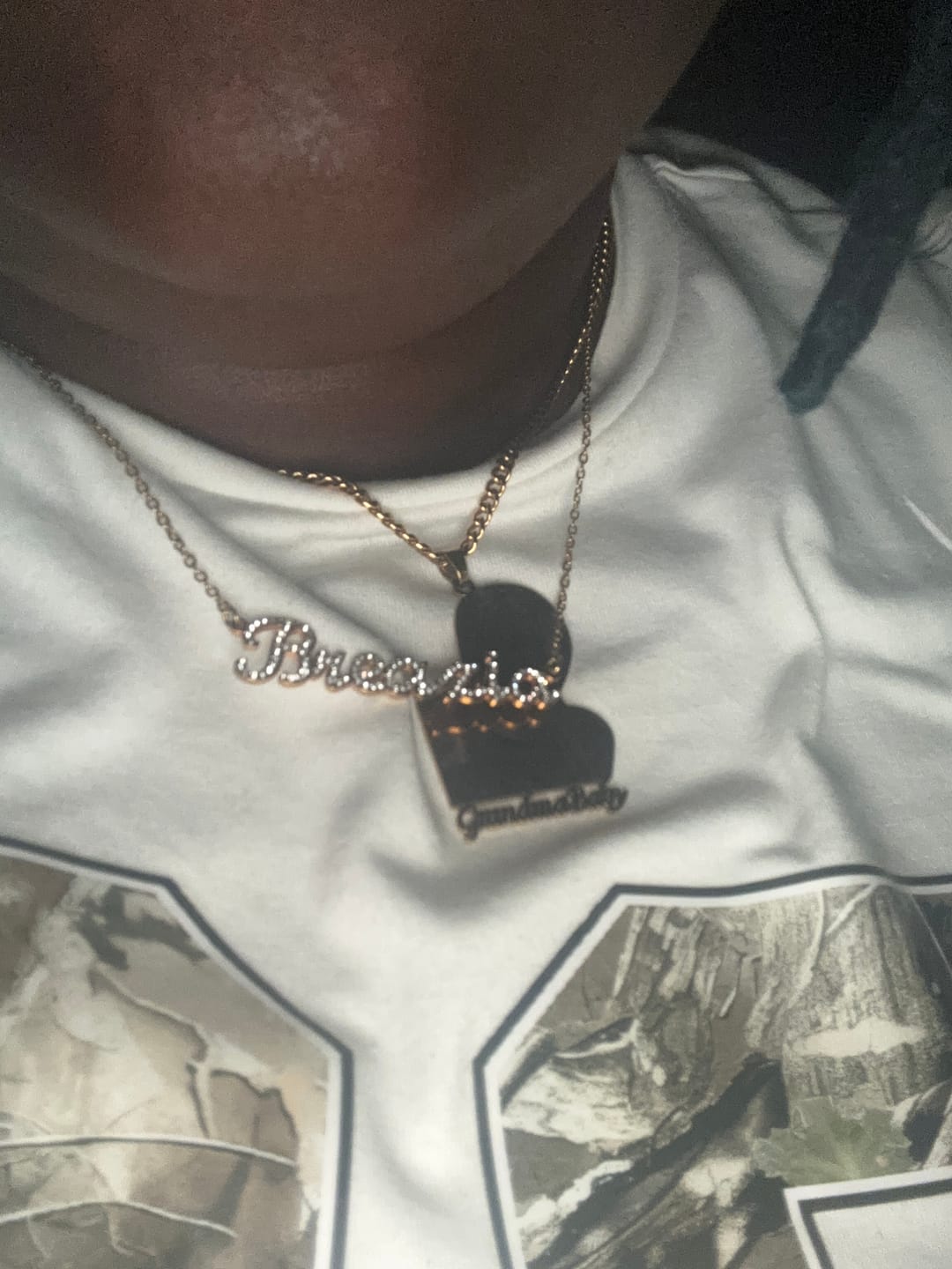 Customer photo review of Iced Name Necklace