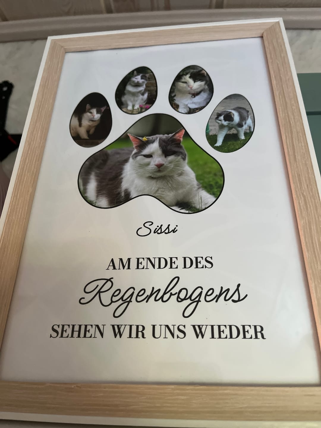 Customer photo review of Personalisiertes Poster - Regenbogenbrücke