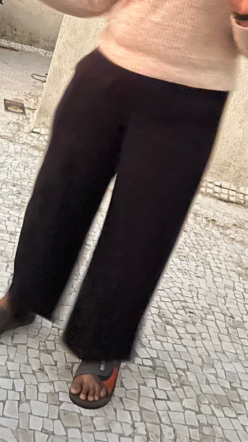 Customer photo review of Women Black Viscose Palazzo Pant