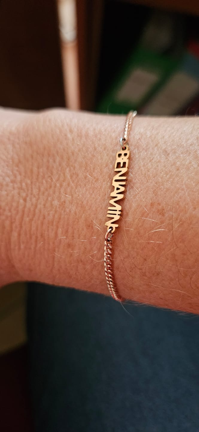 Customer photo review of Custom Name Bracelet