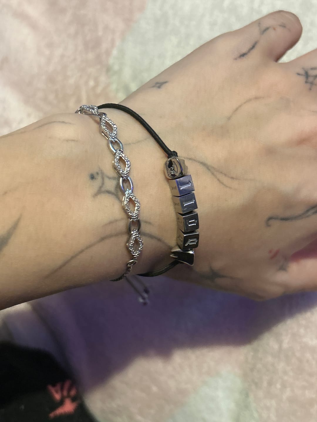 Customer photo review of Elastic Threaded Cord 1mm 10" Bracelet