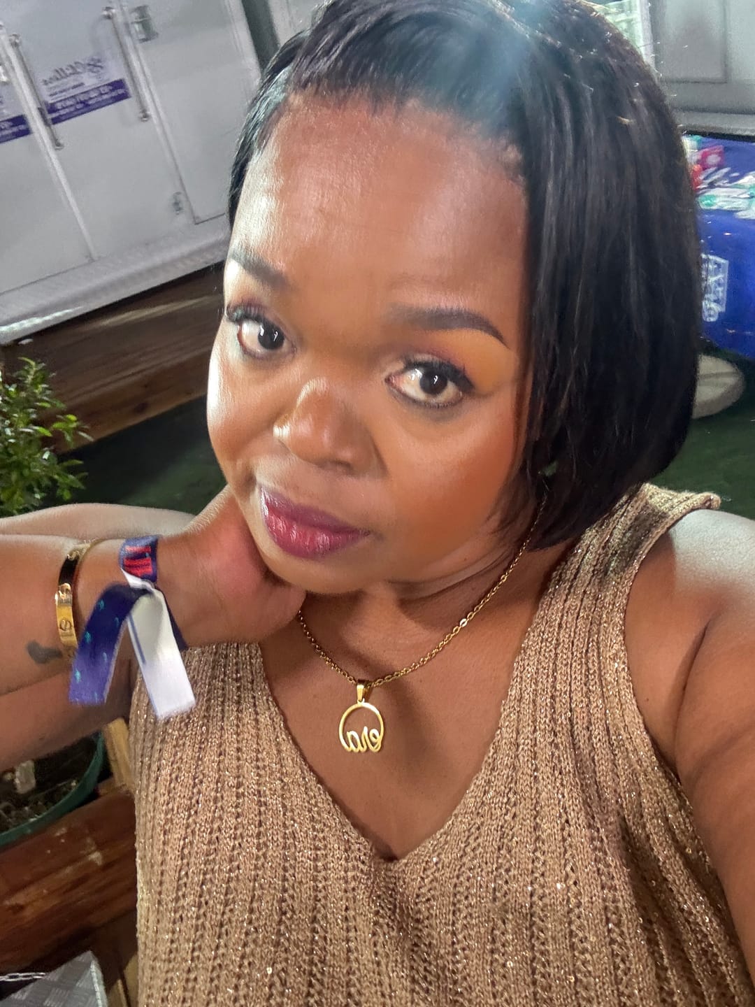 Customer photo review of Gold Era Necklace