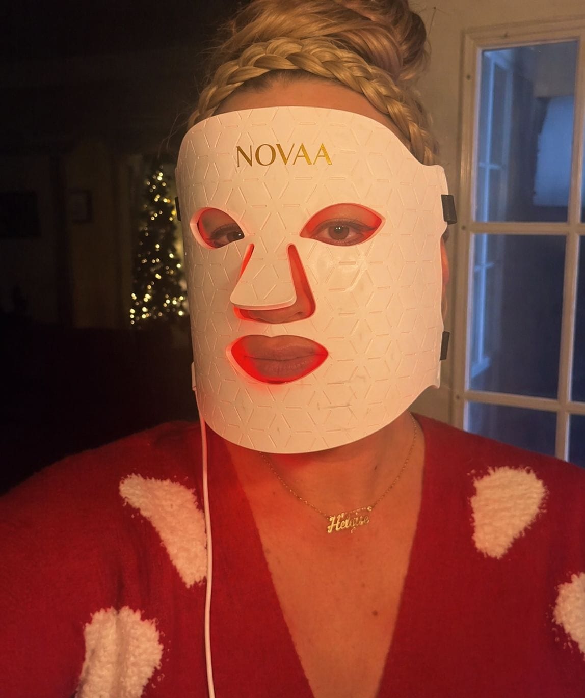 Customer photo review of Masque LED Luminothérapie Novaa Pro – Visage & Cou