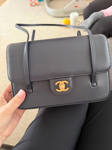Customer photo review of Chanel 2026 Bag 22cm Blue Grained Shiny Calfskin
