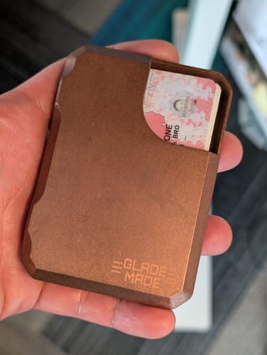 Customer photo review of Glade Made Wallet – Copper – Made in USA (GM-COPPER)