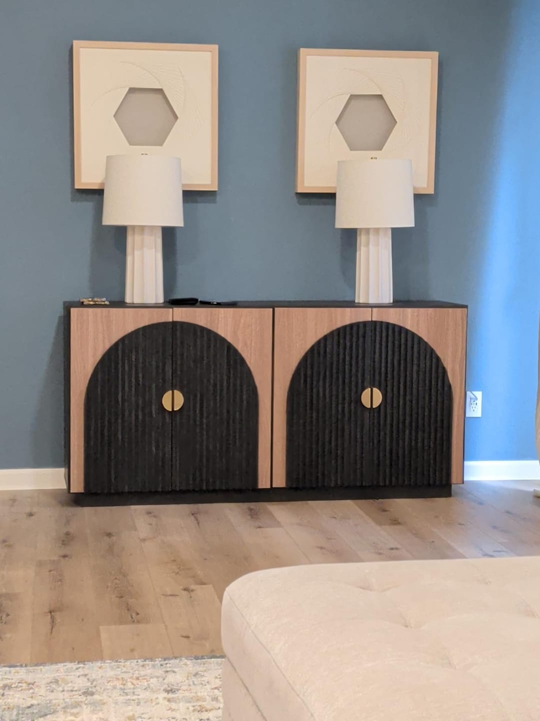 Customer photo review of 65" Arched Modern Fluted Sideboard Buffet Cabinet
