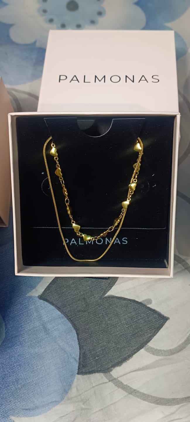 Customer photo review of Lovely Heart Two Layered Necklace