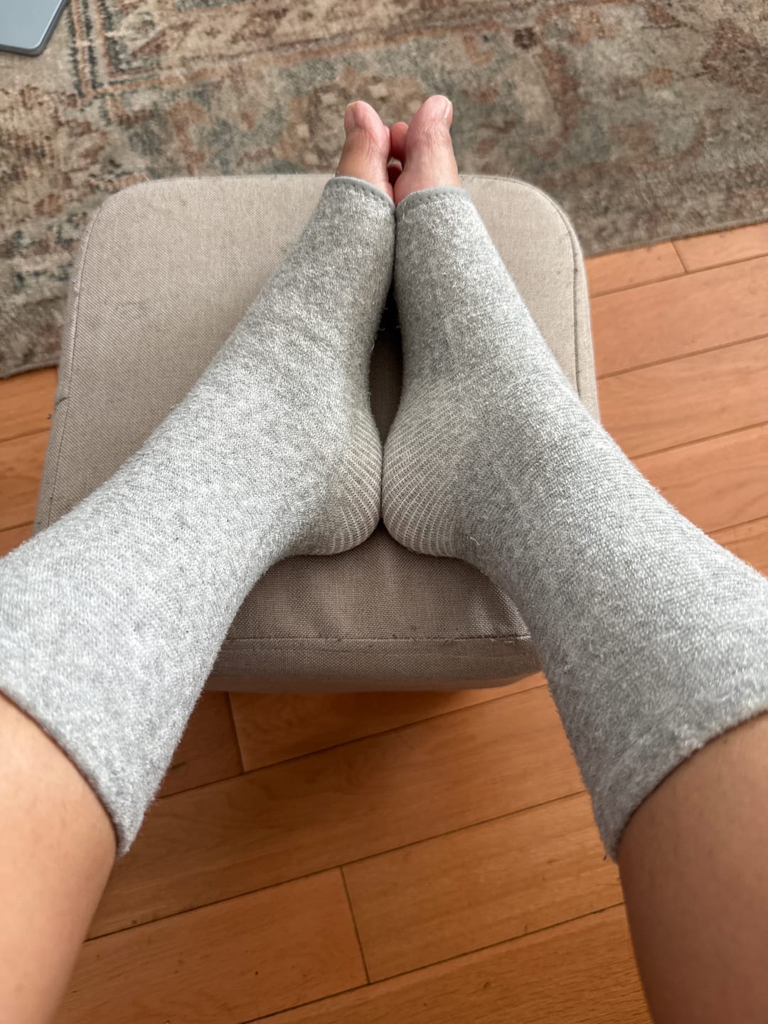 Customer photo review of Meias de bambu premium anti-fadiga