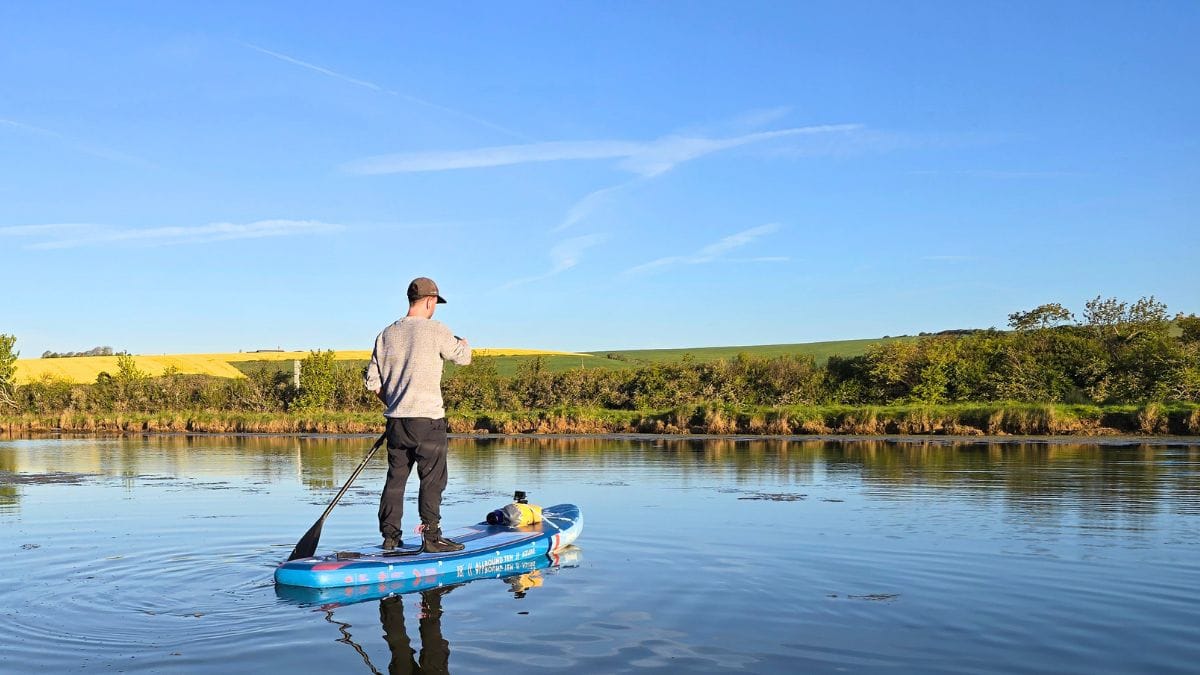 Customer photo review of Aquaplanet ALLROUND TEN 10' Inflatable Paddle Board Package - Azure