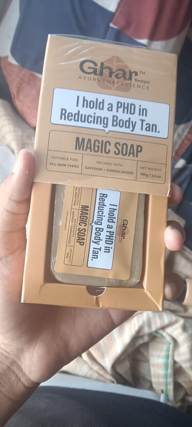 Customer photo review of Magic Soap + Face Wash + Magic Gel Combo To Reduce Tan