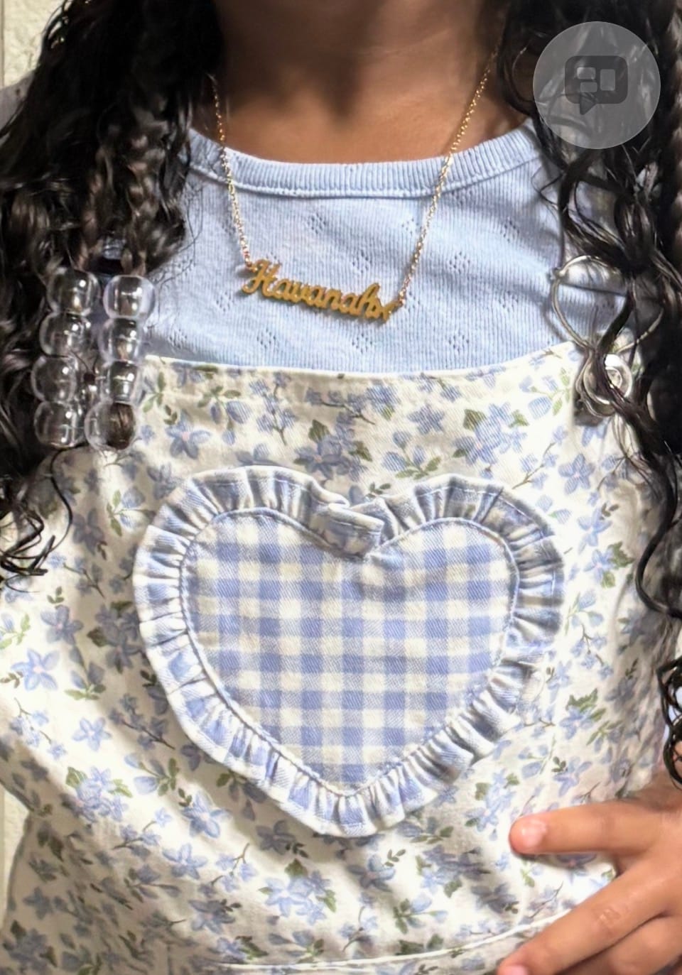 Customer photo review of Kids Butterfly Name Necklace