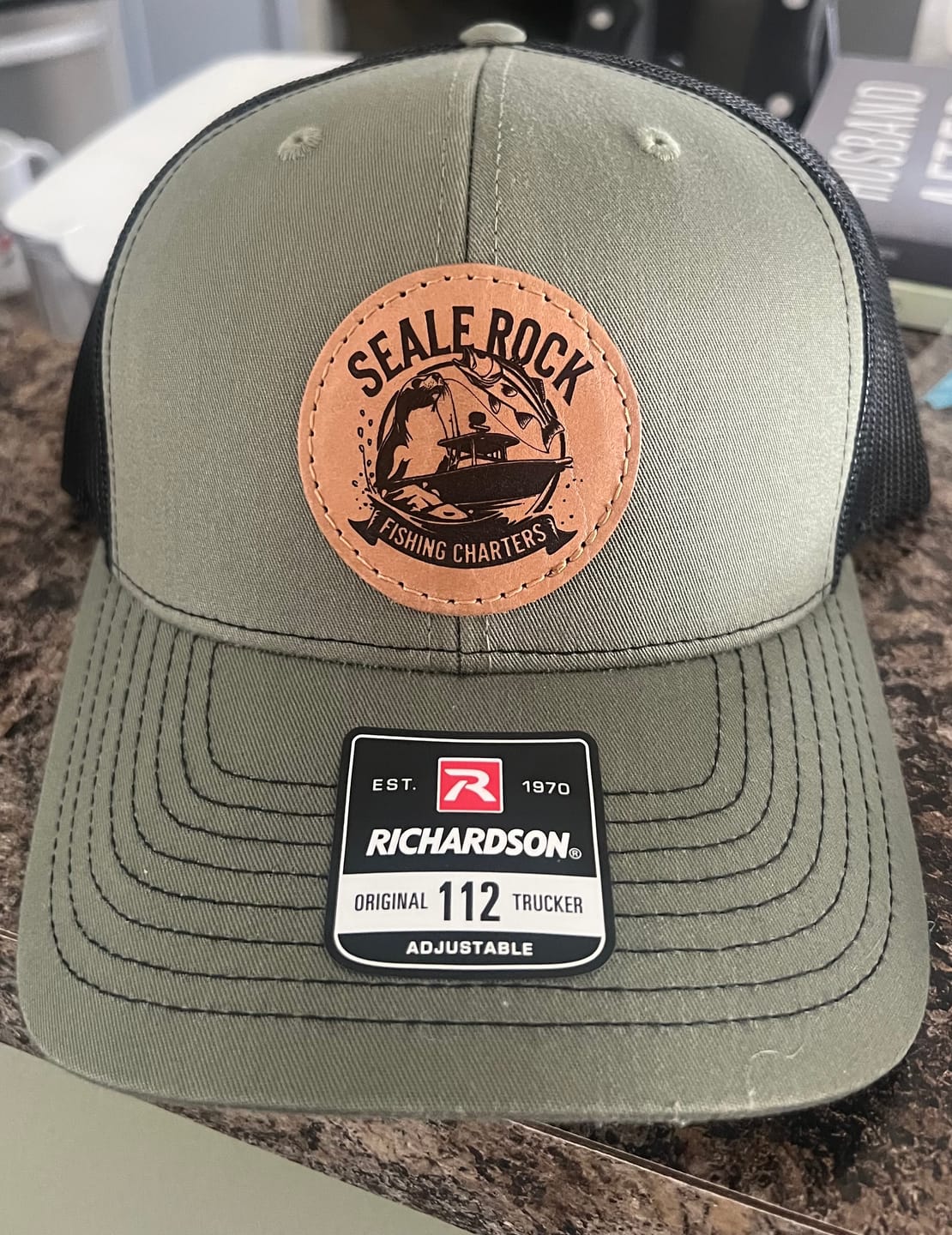 Customer photo review of Richardson 112 Custom Leather Patch Hat