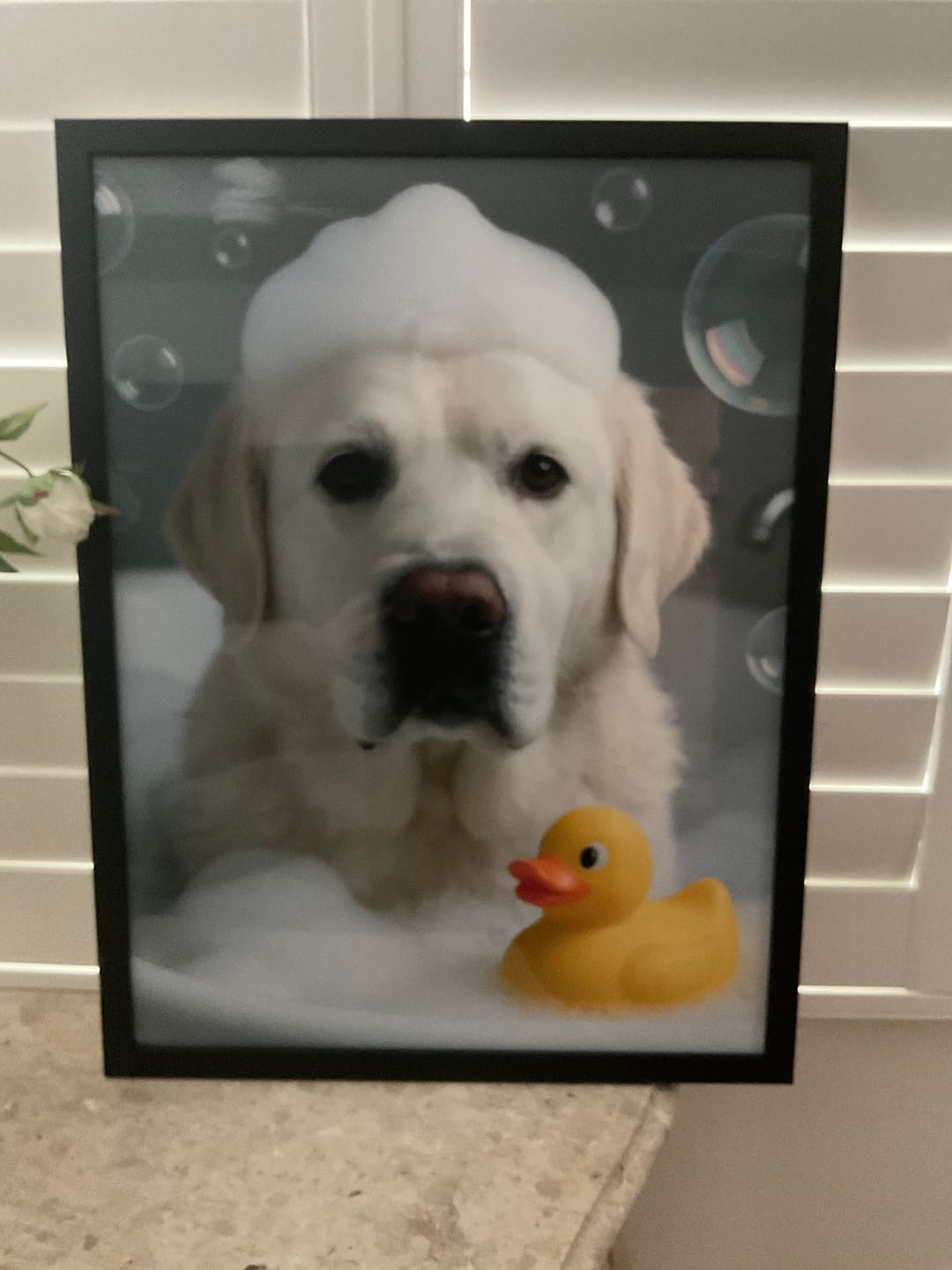 Customer photo review of Bath Time - Personalized Poster