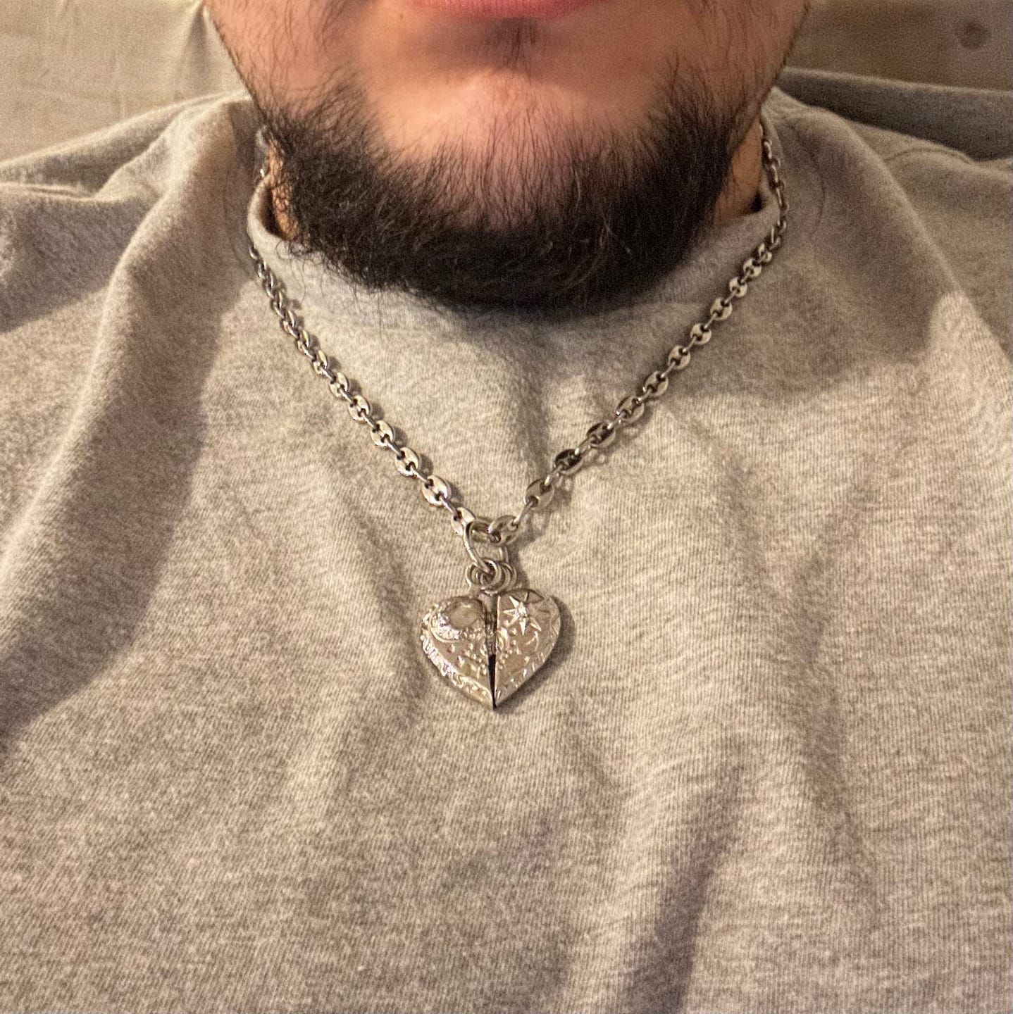 Customer photo review of COSMIC HEART PENDANT