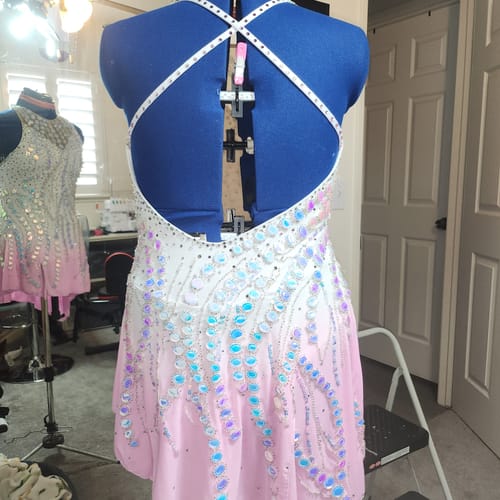 Customer photo review of Silver Iridescent Midnight Mirror Sequin Wave Lace