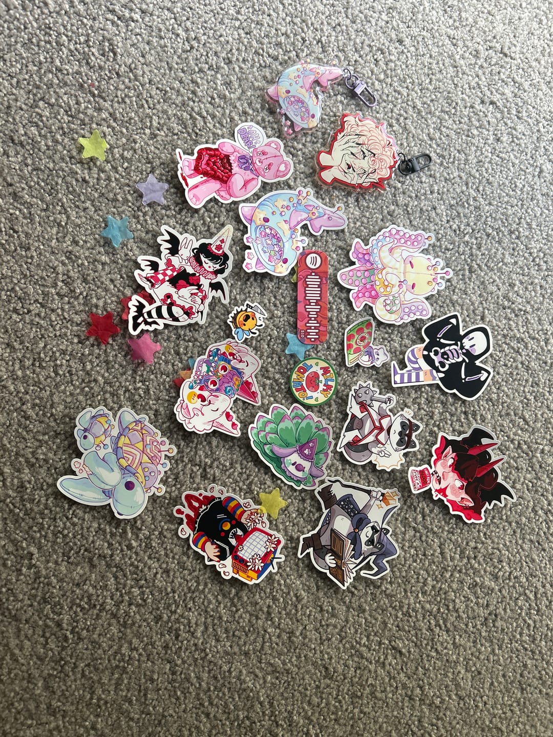 Customer photo review of Vampire Clown Girl Stickers!