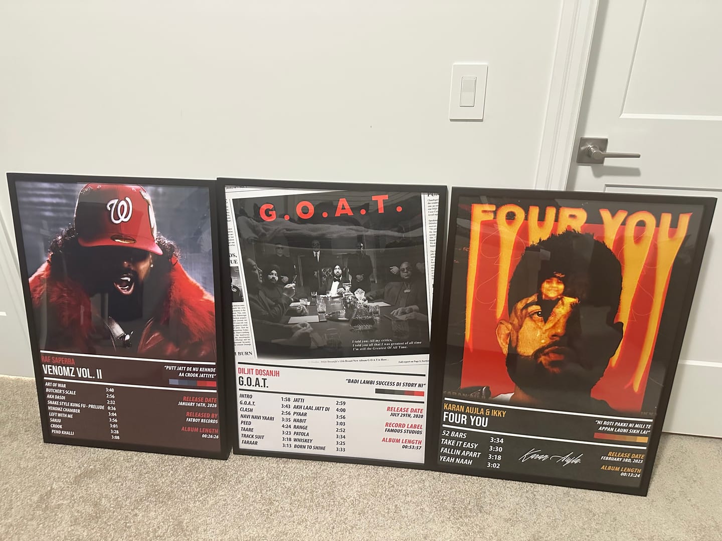Customer photo review of Karan Aujla & Ikky - Four You | ALBUM POSTER