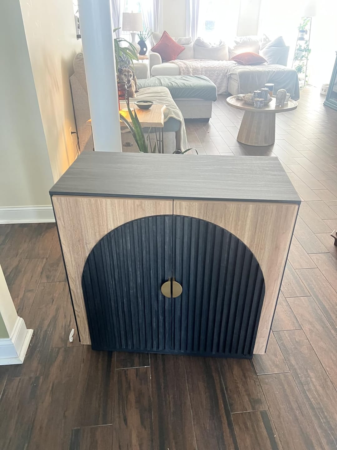 Customer photo review of 33" Arched Fluted Door Modular Sideboards (Set of 3)