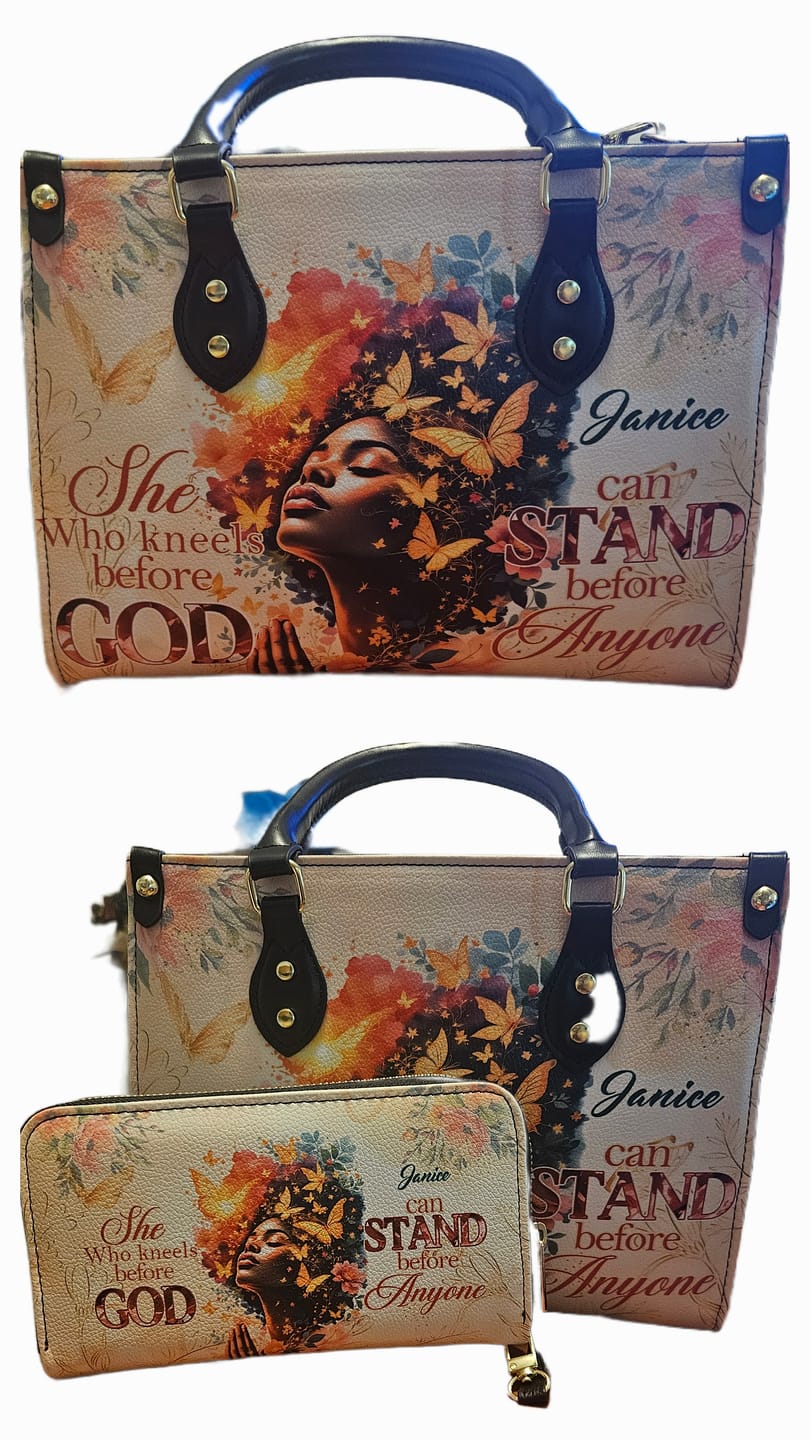 Customer photo review of Melaniva Power of Prayer Leather Handbag Deal