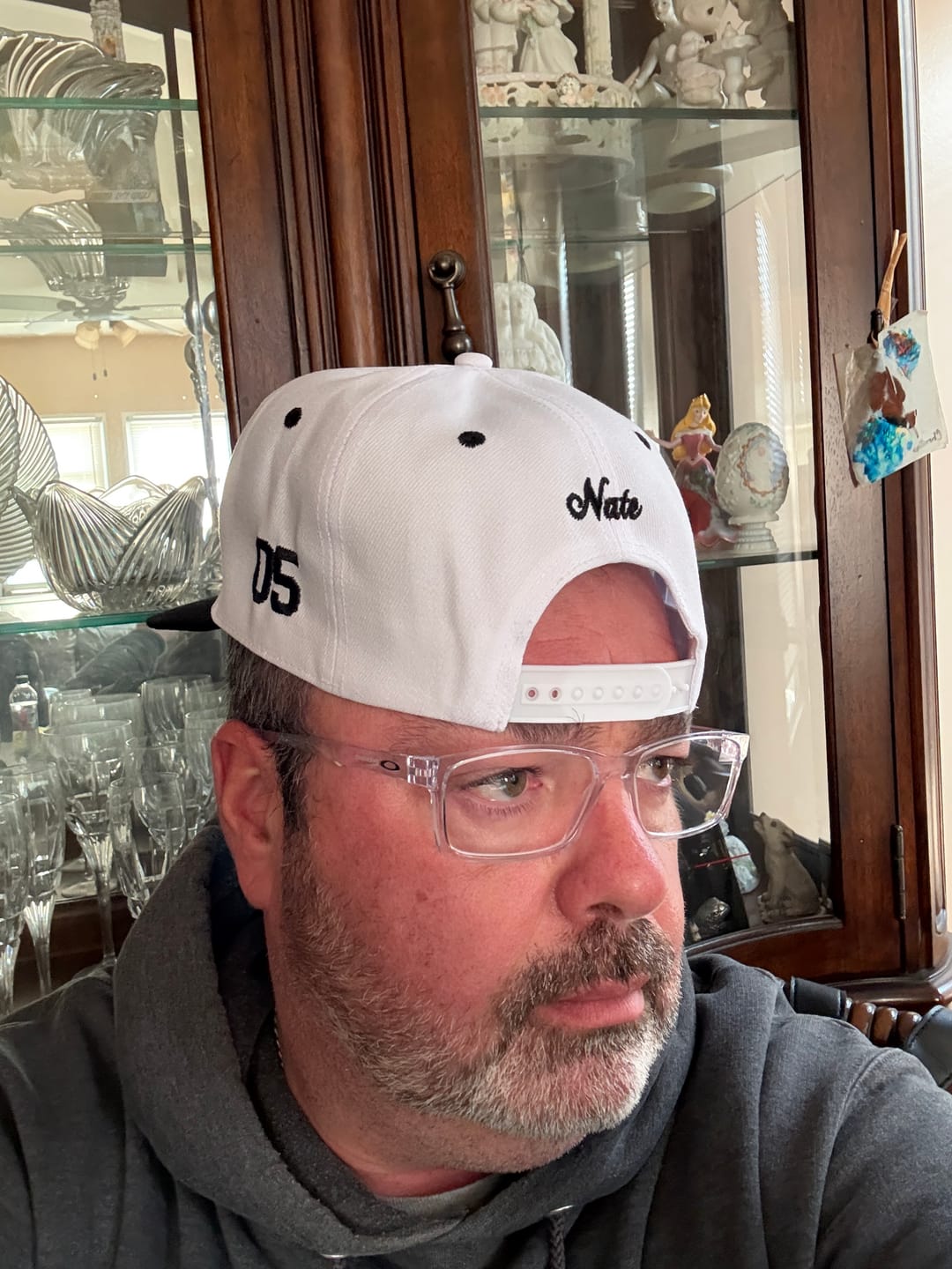 Customer photo review of Custom White Black 3D Puff Embroidery Flat Embroidery Casual Sport Baseball Cap