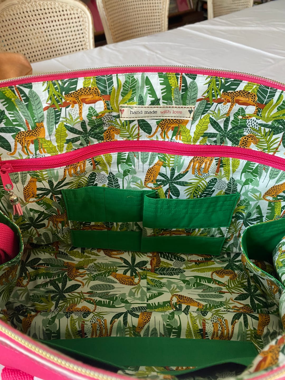 Customer photo review of Jungle Leopards Rose & Hubble Cotton Poplin Fabric