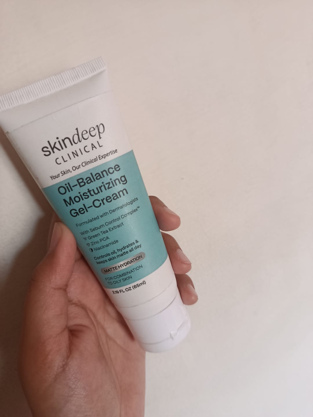 Customer photo review of Oil-Balance Moisturizing Gel-Cream