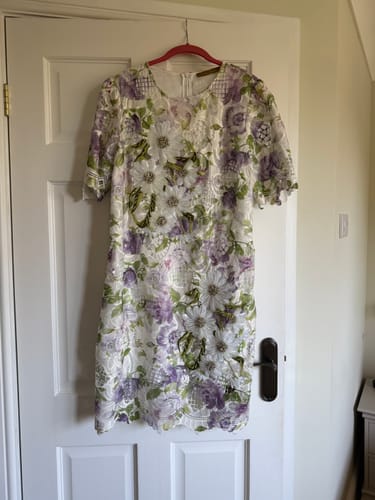 Customer photo review of Dimensional Embroidered Beaded Lace Dress