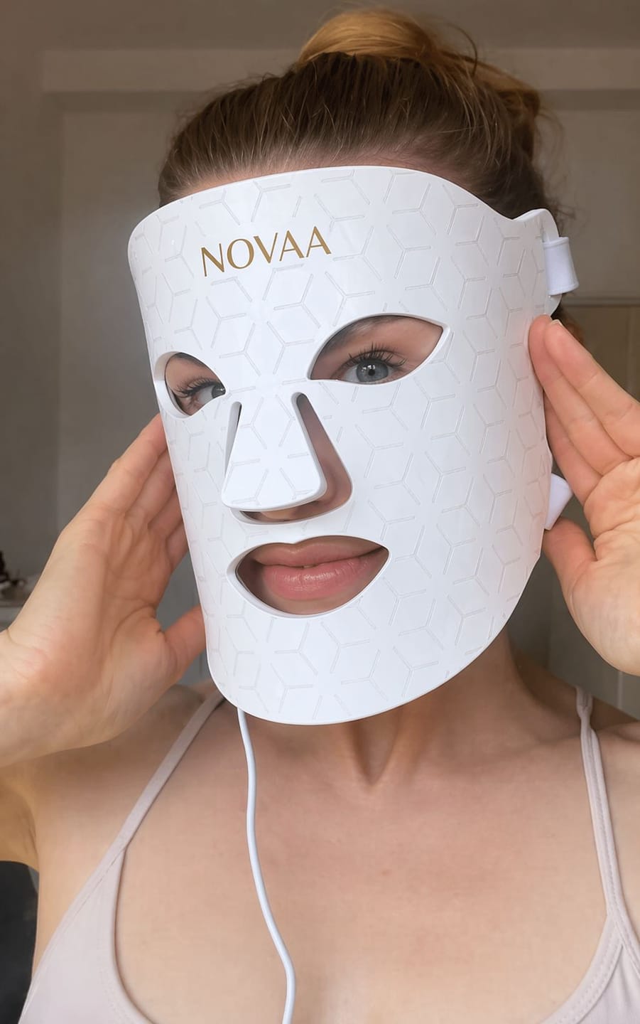 Customer photo review of Masque LED Luminothérapie Novaa Pro – Visage & Cou