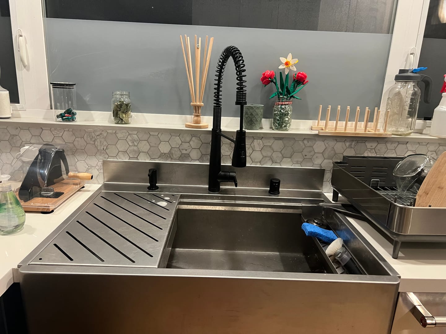 Customer photo review of Topmount Farmhouse Sink - Stainless Steel