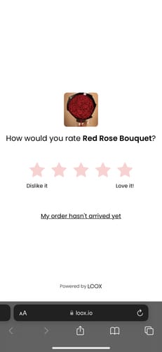 Customer photo review of Red Rose Bouquet