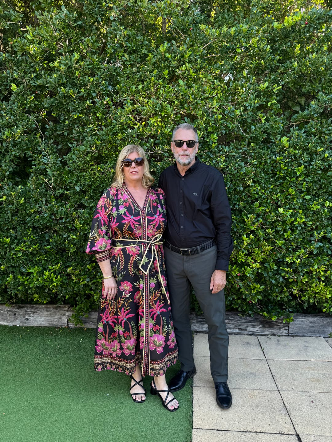 Customer photo review of Carmen Cotton Silk Maxi Dress in Anthos Lótos