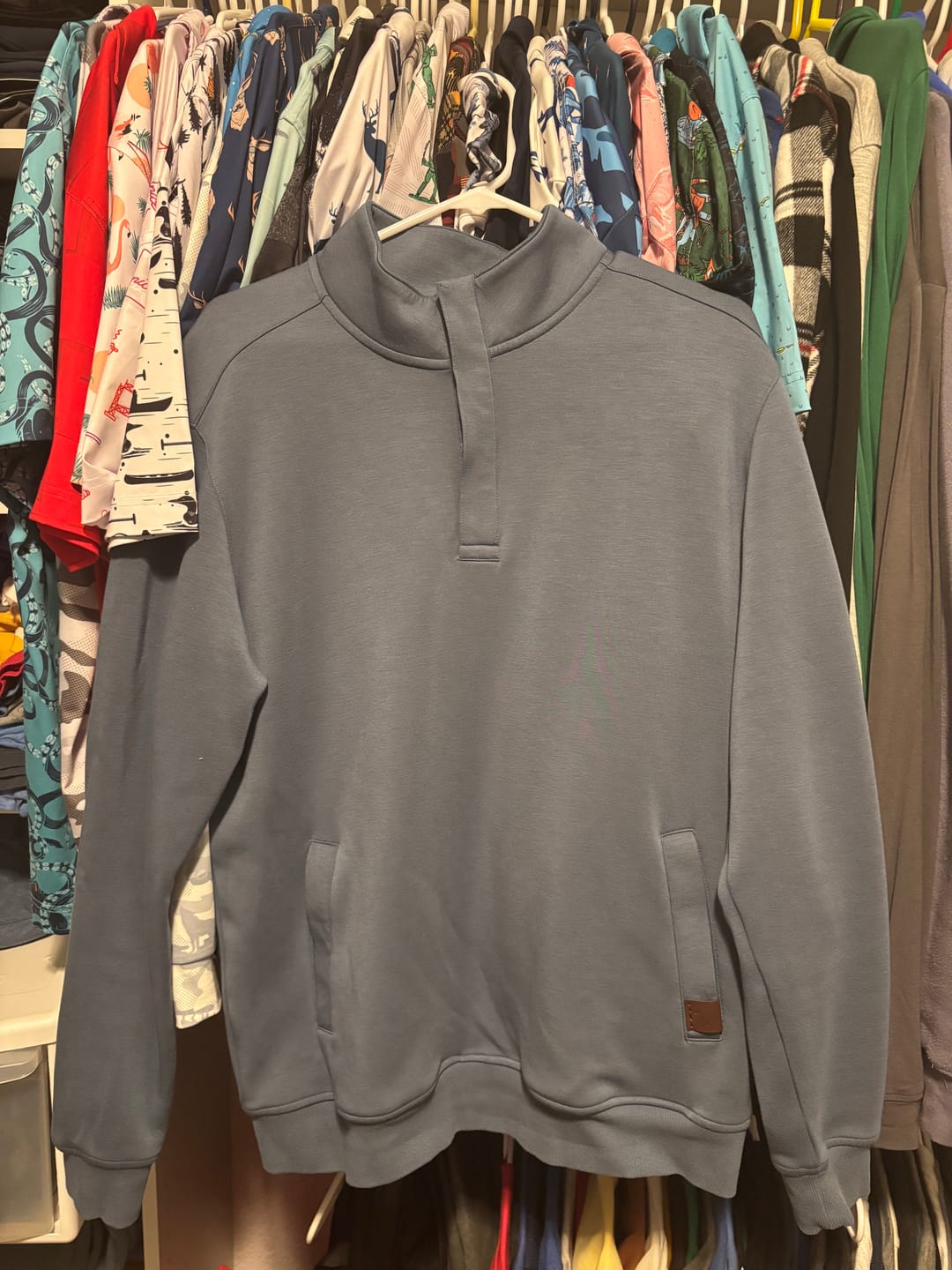 Customer photo review of Sunday Men's Quarter Zip - Lake