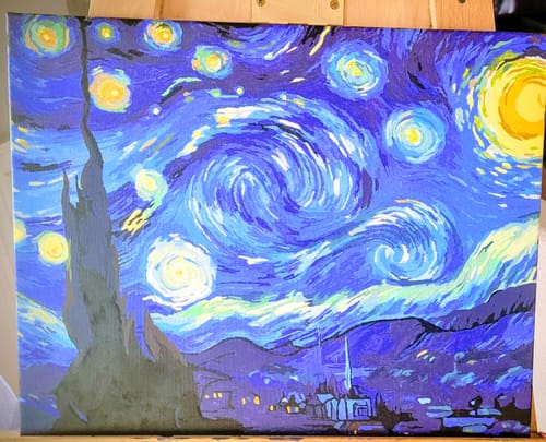 Customer photo review of Custom Paint by Numbers