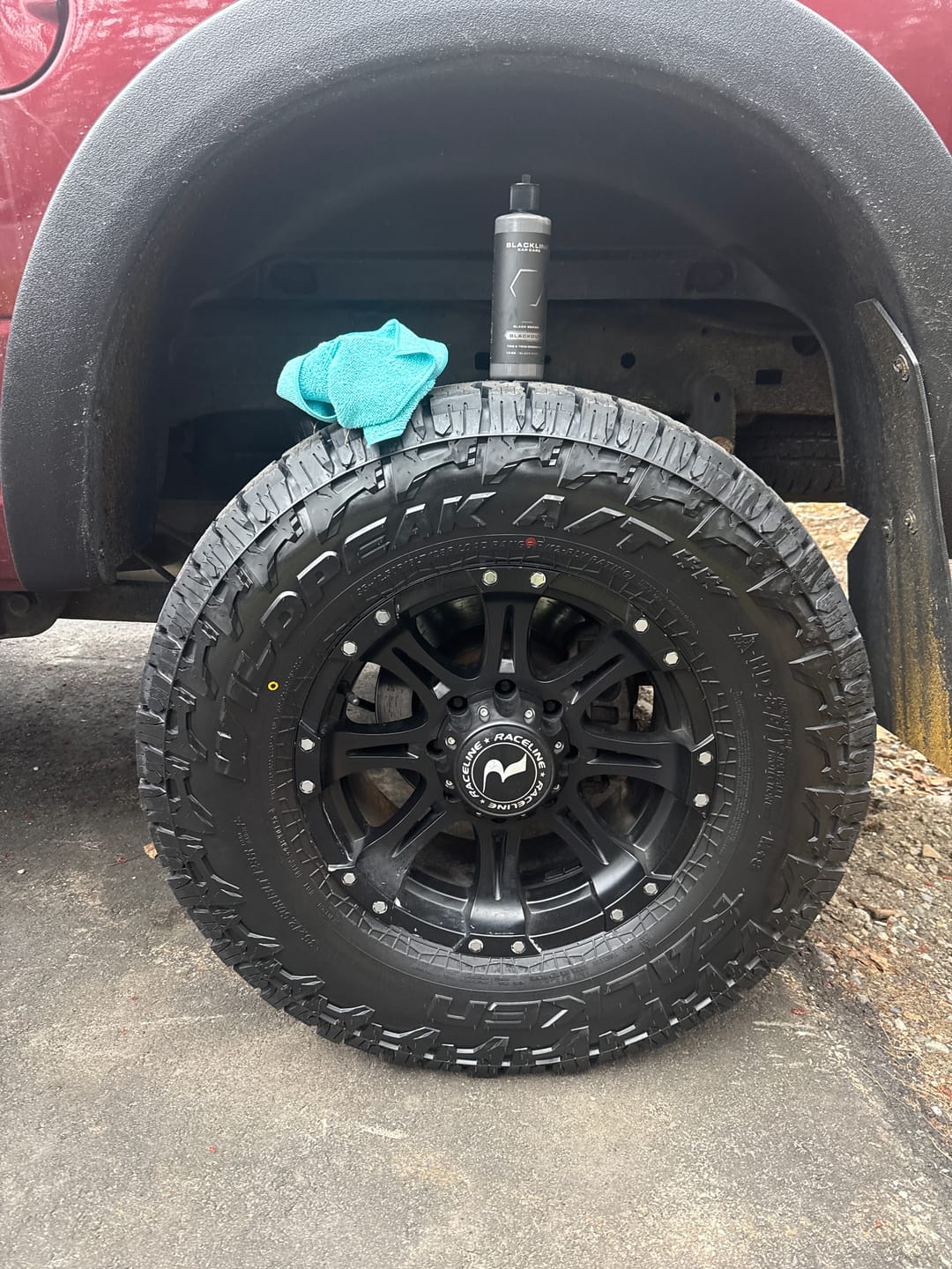 Customer photo review of BLACKLINE® BLACKOUT TRIM & TIRE DRESSING