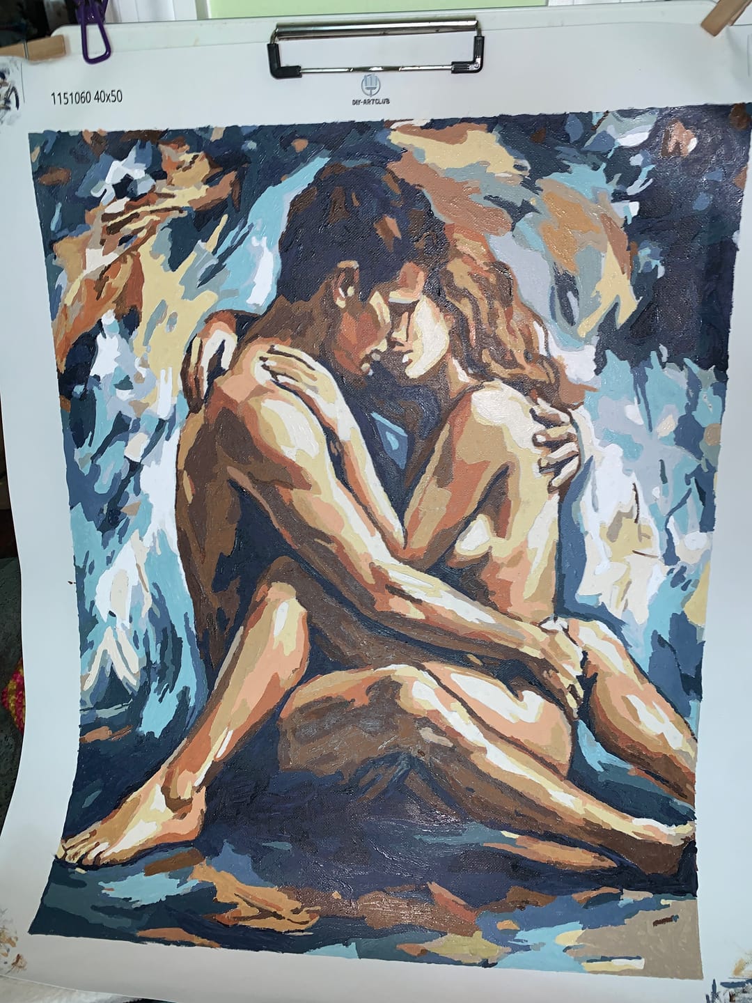 Customer photo review of Sensual Lovers | Paint by Number