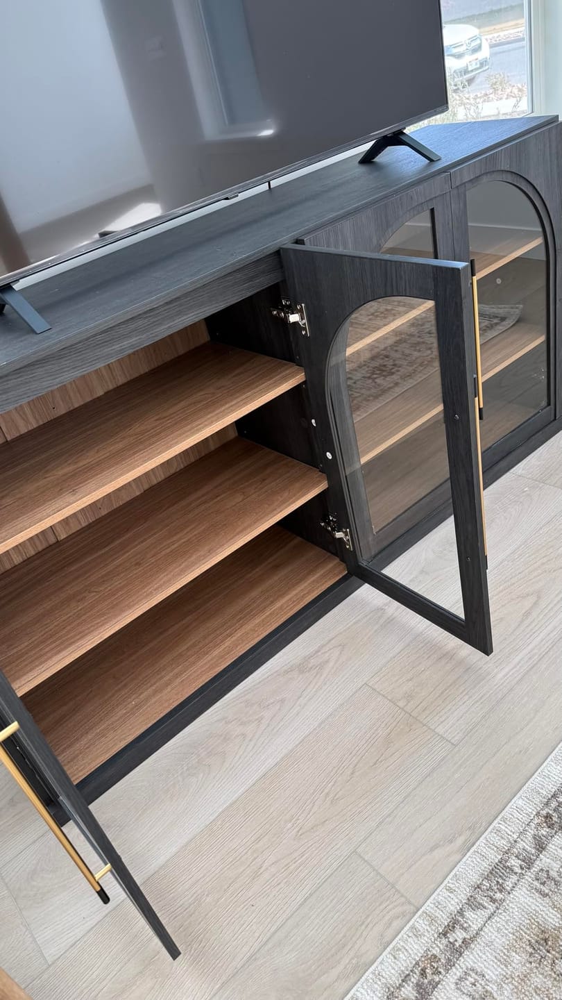 Customer photo review of Jagger 65" Glass Door Sideboard