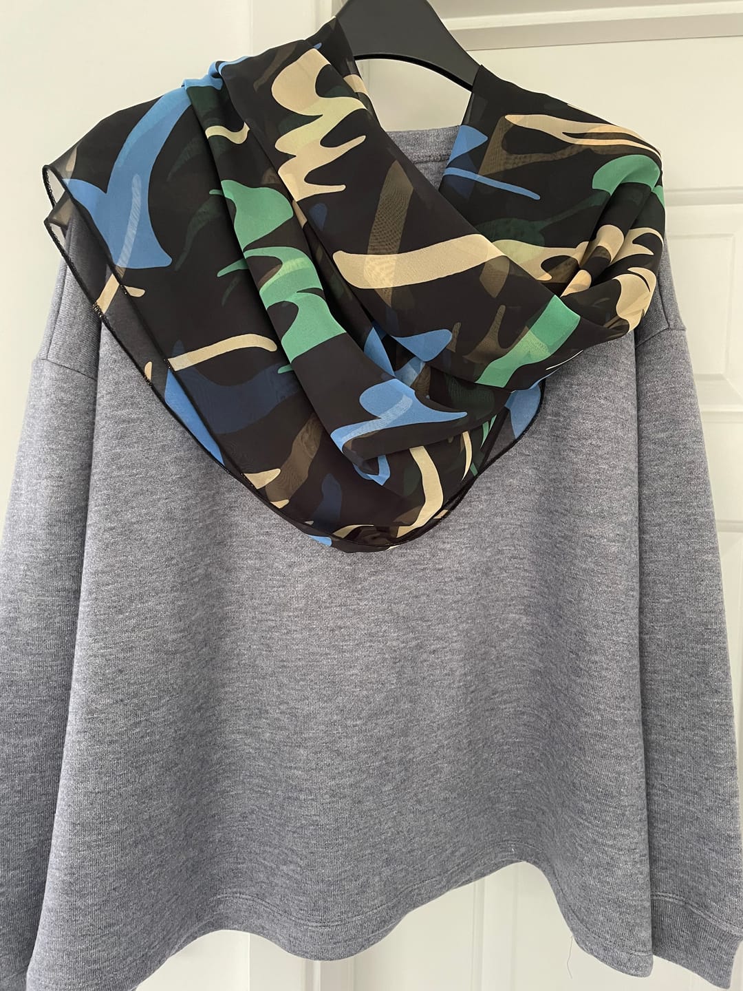 Customer photo review of Painted Sketch Chiffon Fabric