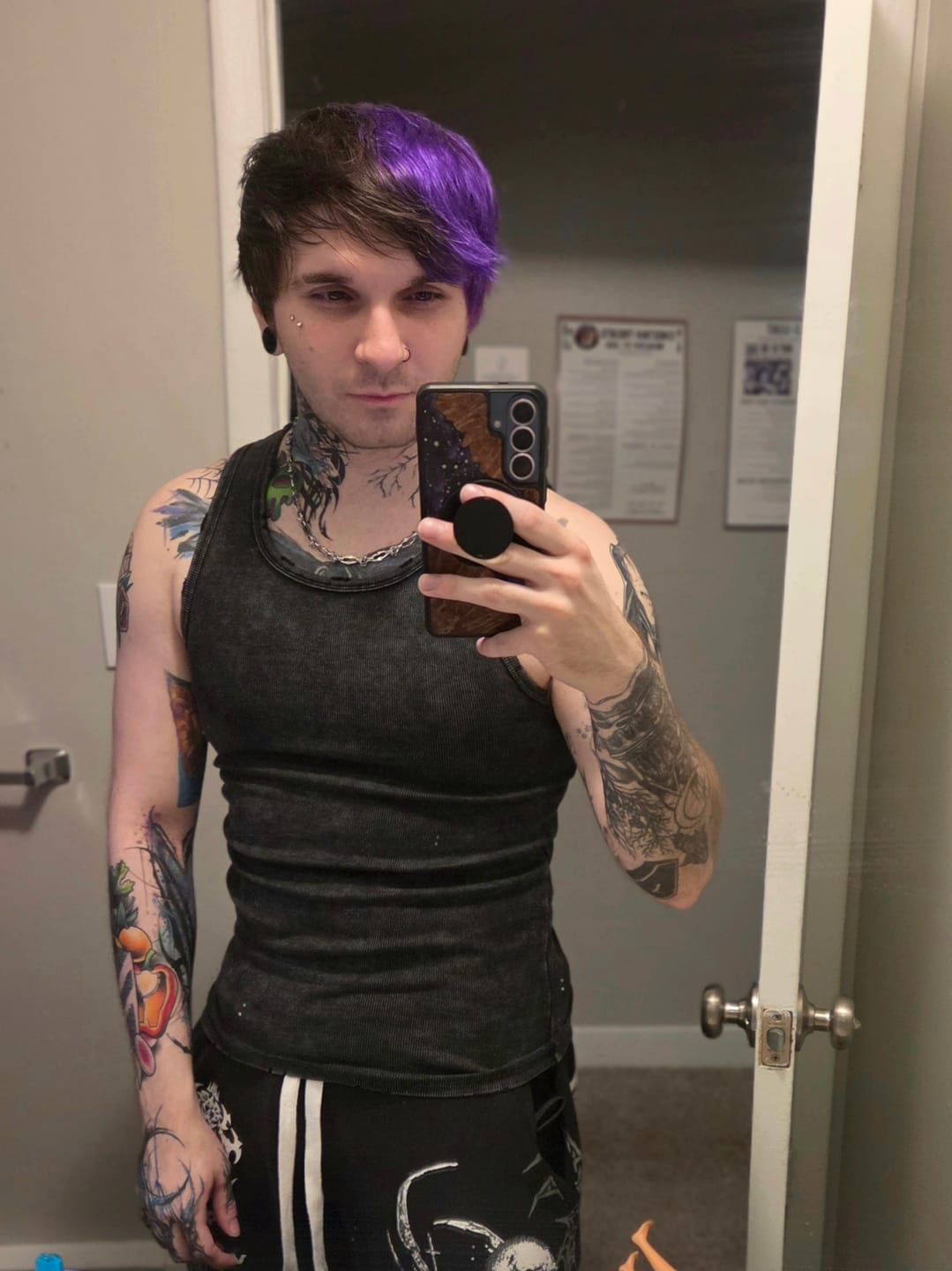 Customer photo review of Premium Ultra-Soft Cotton Distressed Fitted Tank 2 Pack